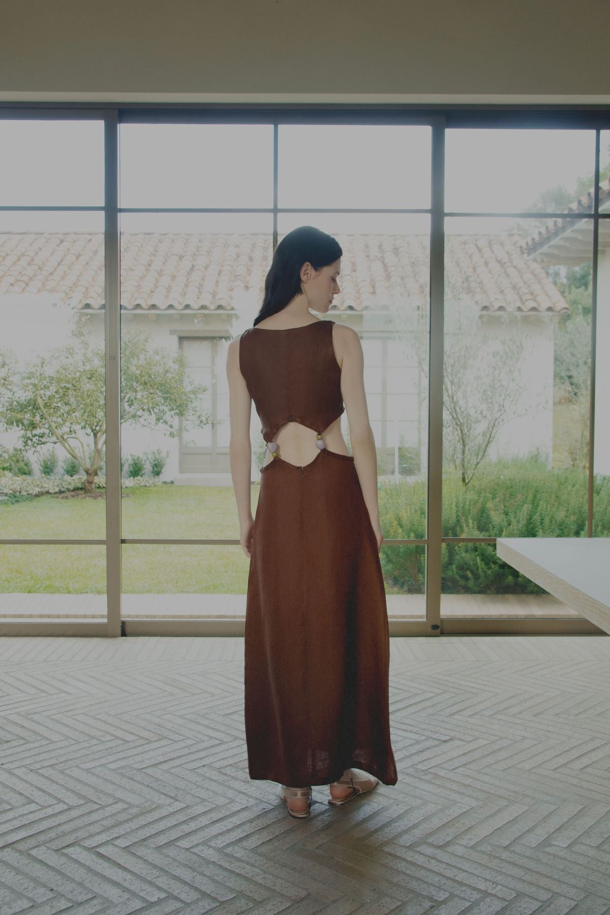 VESTIDO ALBA MOCA