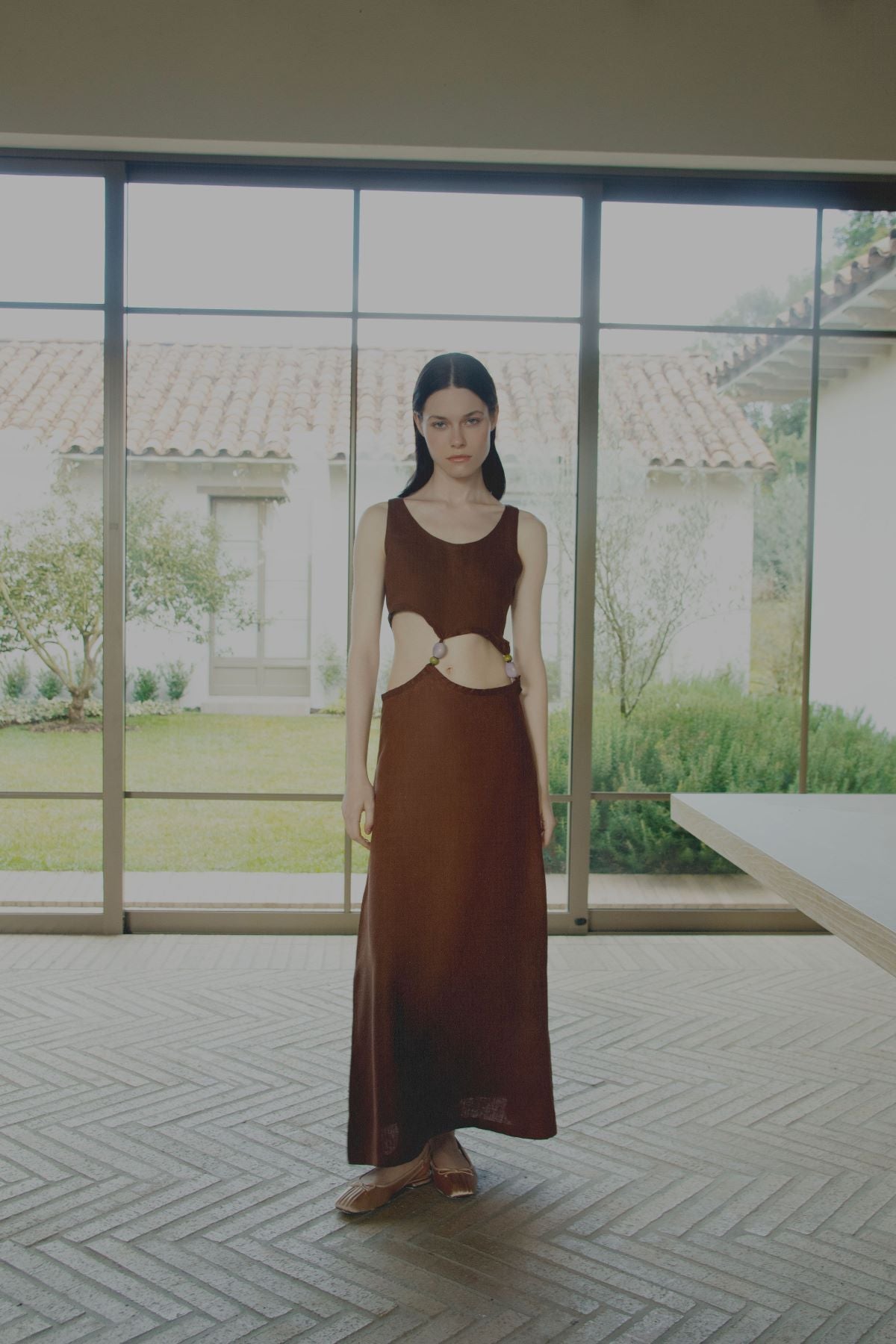 VESTIDO ALBA MOCA