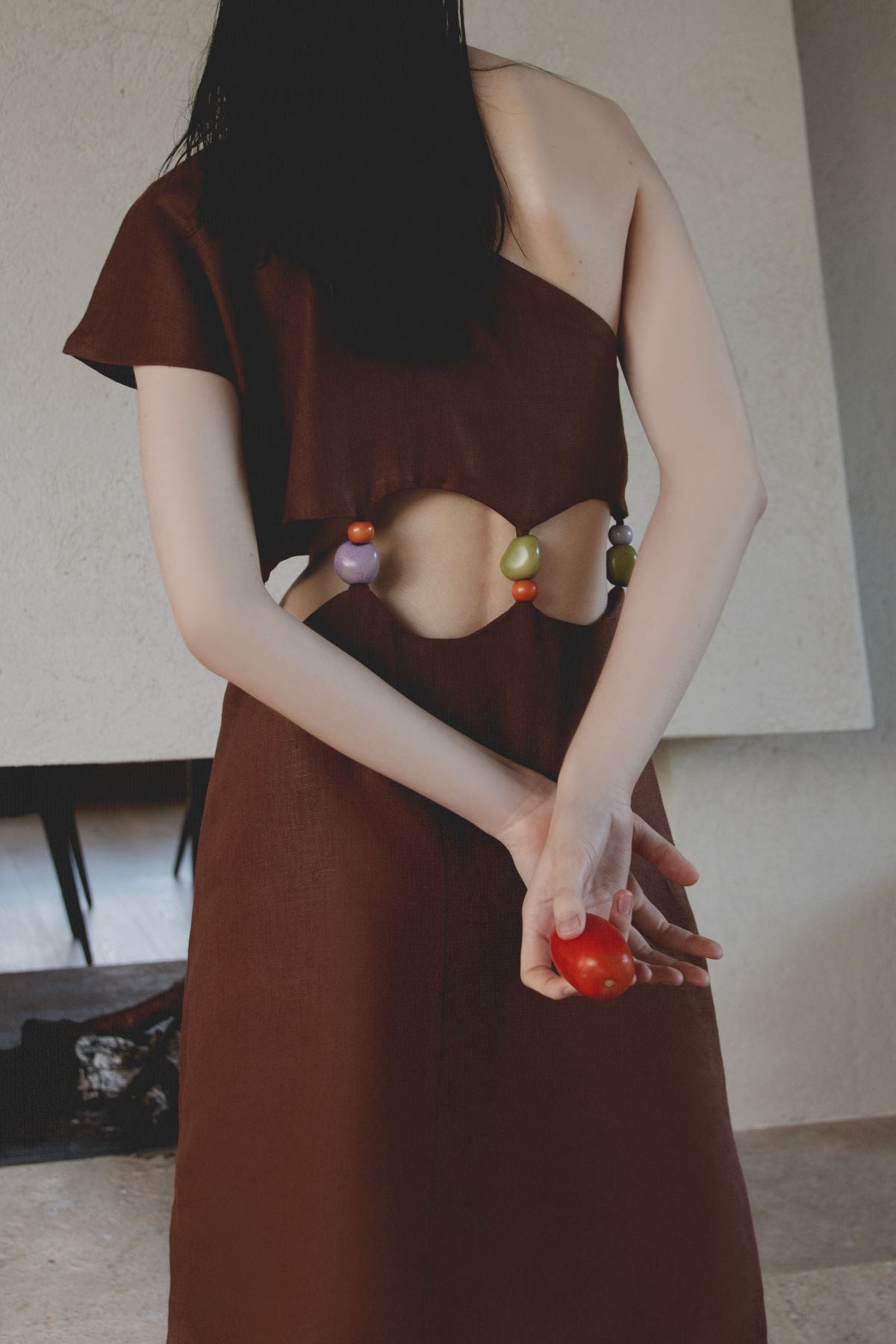 VESTIDO ALMENDRA MOCA