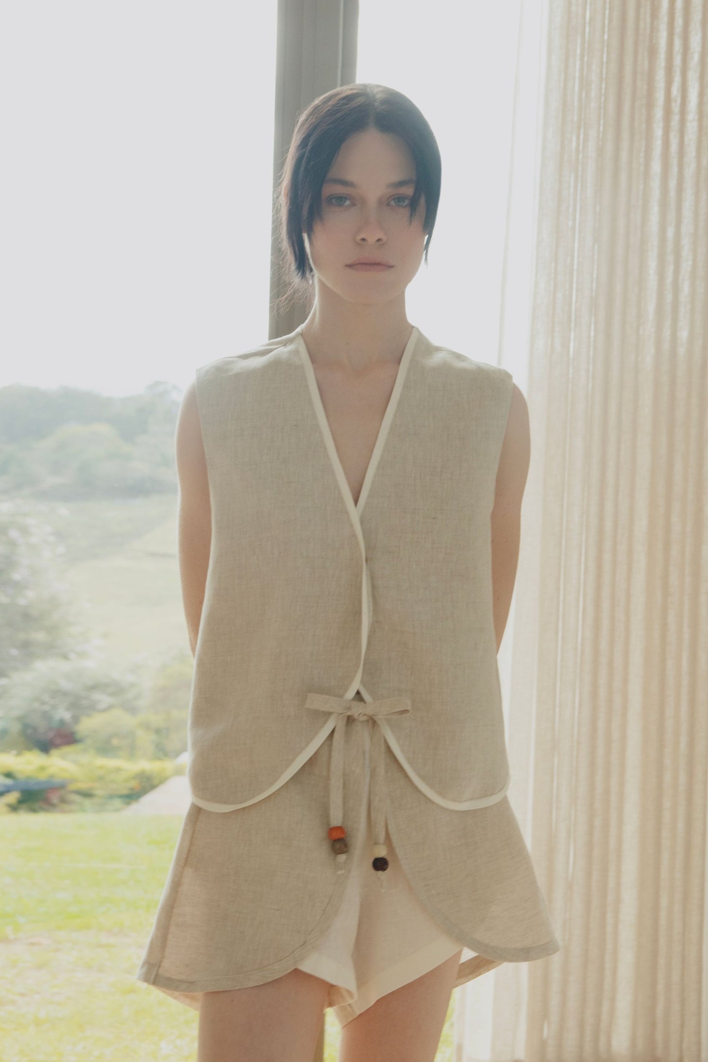 SHORTS EMA IVORY/NATURAL