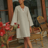 VESTIDO - DALENA NATURAL